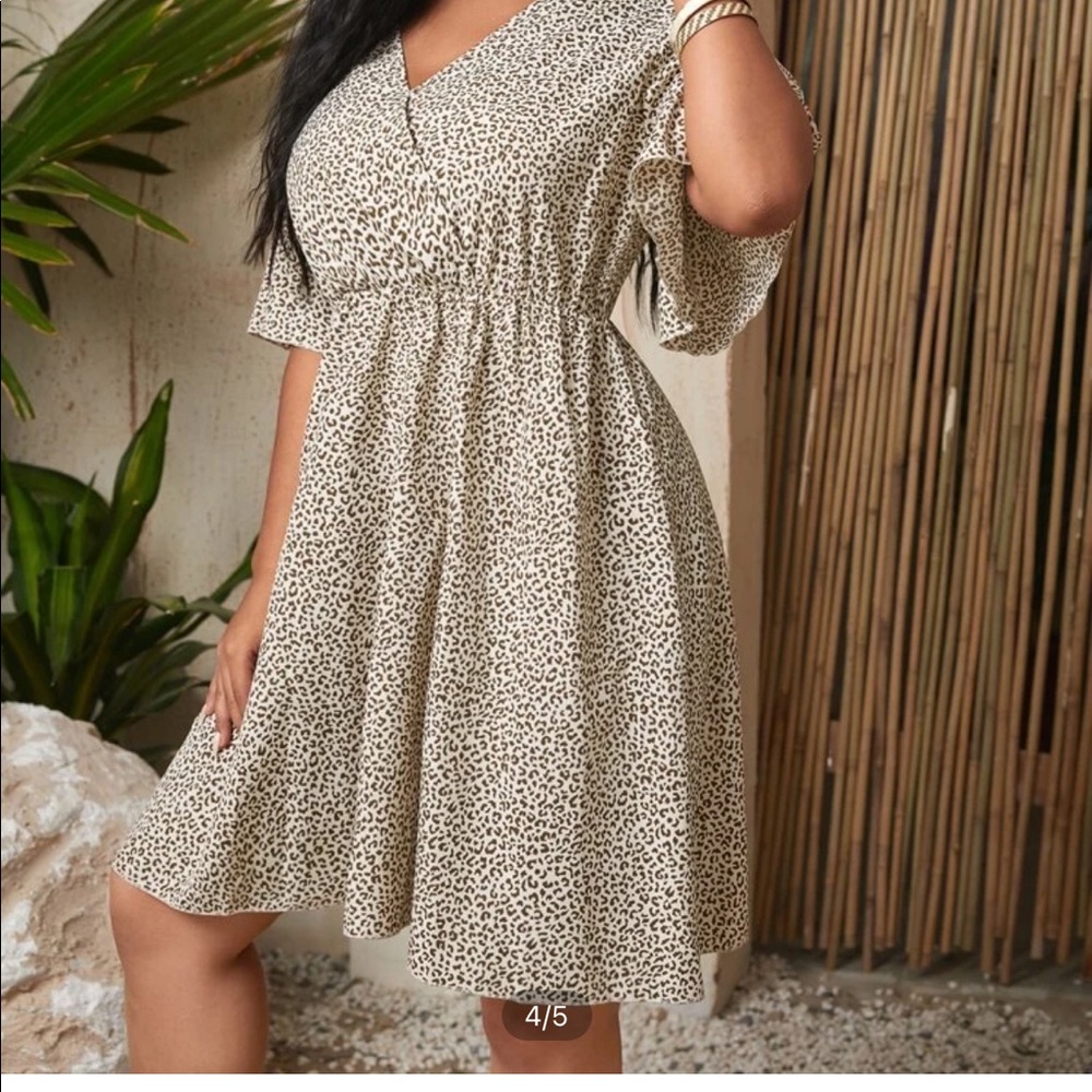 SHEIN Plus Size Leopard Print Dress